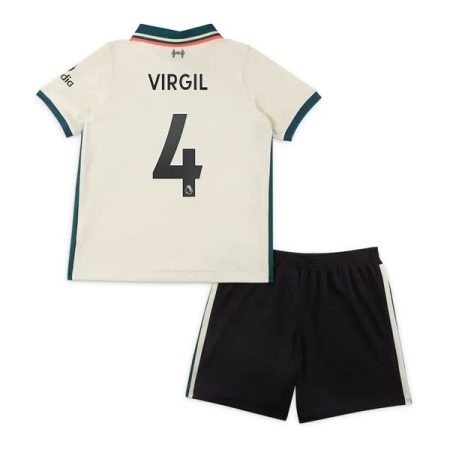 Camisola Liverpool Virgil van Dijk 4 Criança Equipamento Alternativa 2021-22